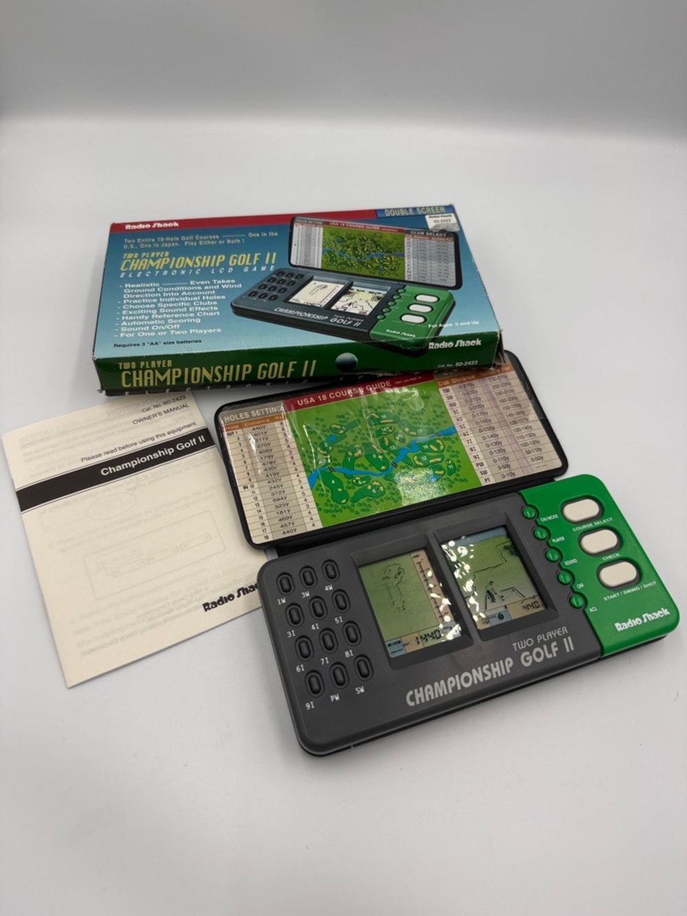 Championship Golf II Electronic Handheld Game - Radio Shack Green/Black